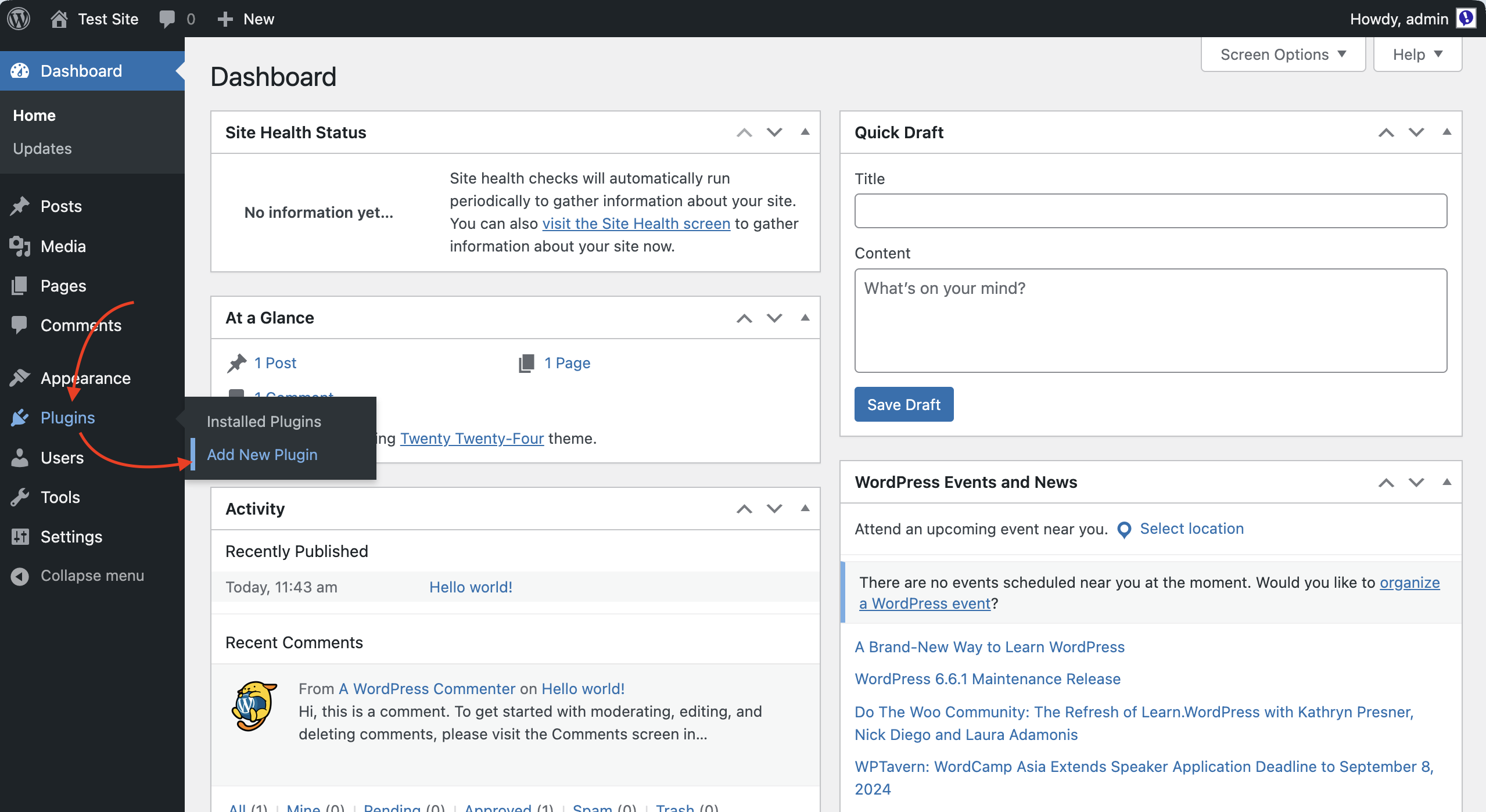WordPress – Add New Plugin