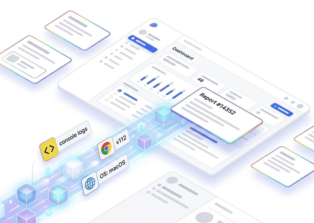 Feedback report with technical context in Ybug